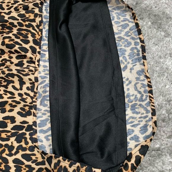 NSR Animal Print Short Puff Sleeve Mini Dress Small/Medium - Picture 5 of 7